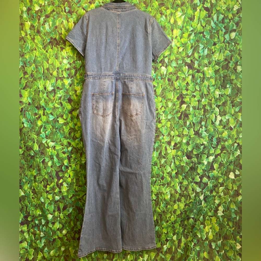 Forever 21 - NWT Short Sleeve Denim Jumpsuit(curvy size) - Picture 5 of 5